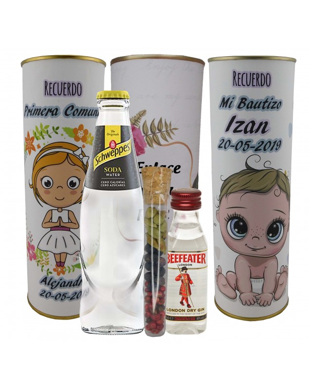 Pack de Gin Tonic Schweppes ORIGINAL con ginebra BEEFEATER en lata PERSONALIZADA